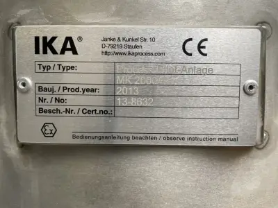 C16367D - IKA PROCESS PILOT MK 2000/4 Disperser / colloid mill